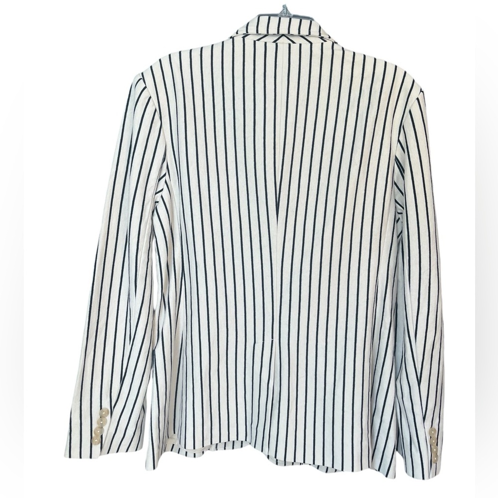 Polo by Ralph Lauren White Navy Striped Blazer with Crest✔️ - Picture 5 of 11